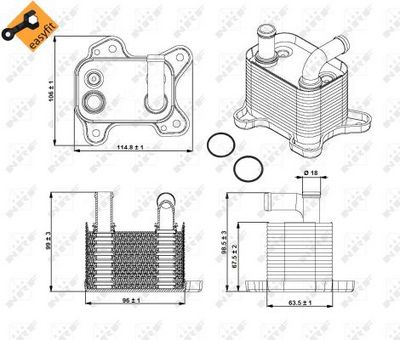 Oil Cooler, automatic transmission NRF 31342