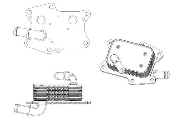 NRF 31830 Oil Cooler, engine oil