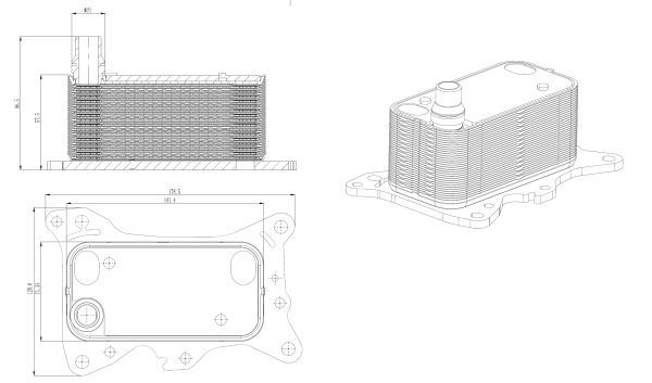 NRF 31835 Oil Cooler, engine oil