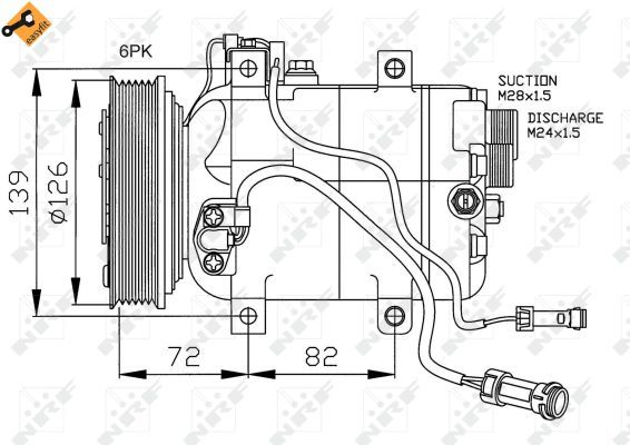 NRF 32027 Compressor, air conditioning