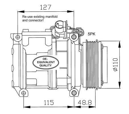NRF 32048 Compressor, air conditioning