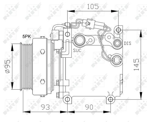 NRF 32100 Compressor, air conditioning
