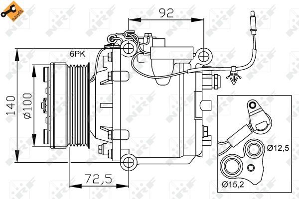 NRF 32165 Compressor, air conditioning