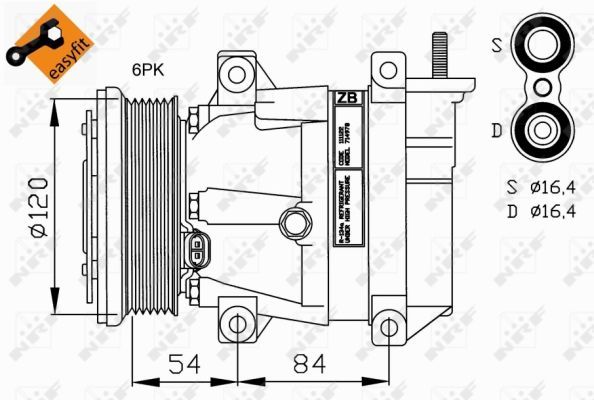 NRF 32220 Compressor, air conditioning