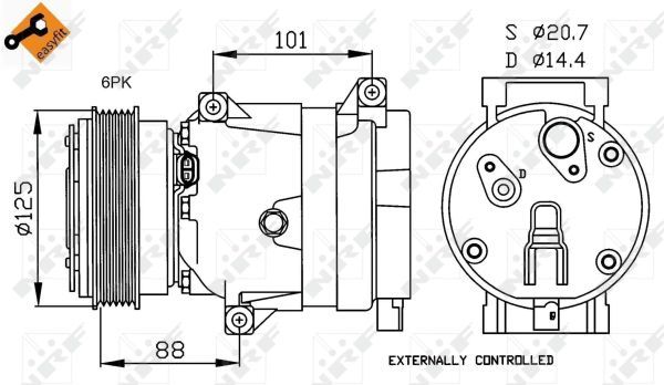 NRF 32231 Compressor, air conditioning