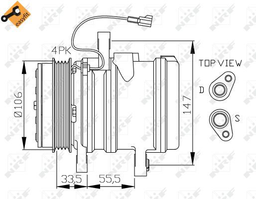 NRF 32436 Compressor, air conditioning