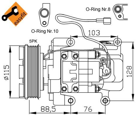 NRF 32681 Compressor, air conditioning