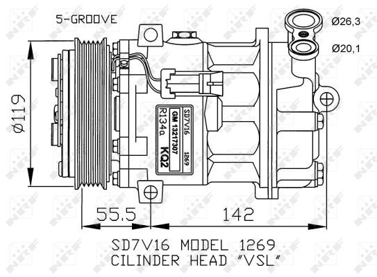 NRF 32818 Compressor, air conditioning