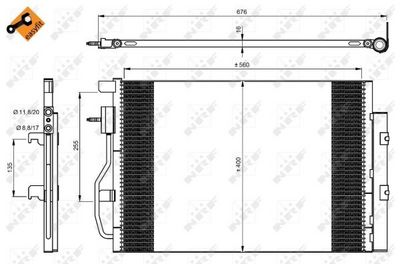 Condenser, air conditioning NRF 350044