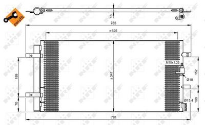 Condenser, air conditioning NRF 350046
