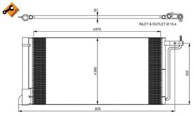 Condenser, air conditioning NRF 350051