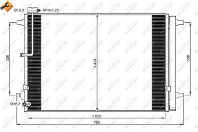Condenser, air conditioning NRF 350059