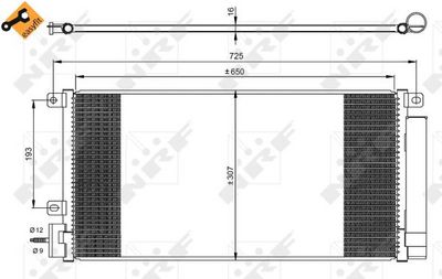Condenser, air conditioning NRF 350067