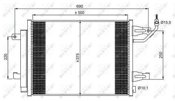 NRF 350073 Condenser, air conditioning