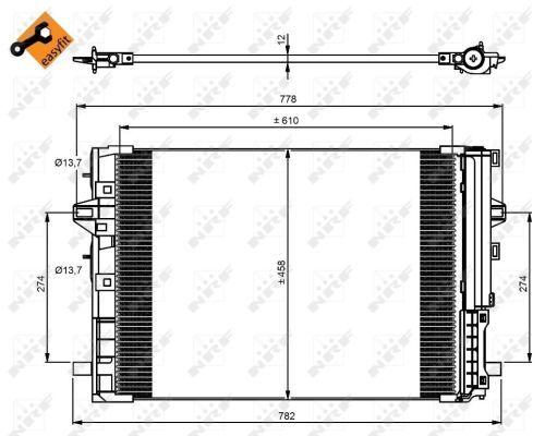NRF 350081 Condenser, air conditioning