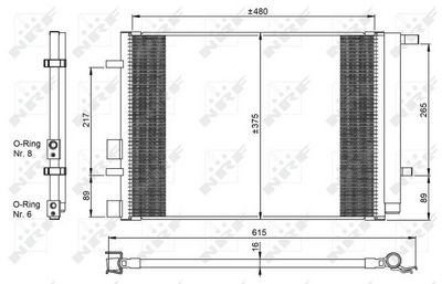 Condenser, air conditioning NRF 350095