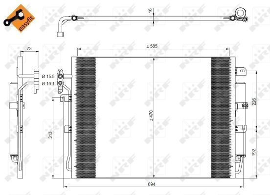 NRF 350217 Condenser, air conditioning