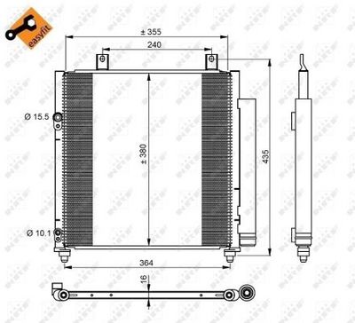 Condenser, air conditioning NRF 350221