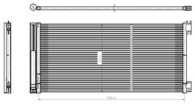 Condenser, air conditioning NRF 350429