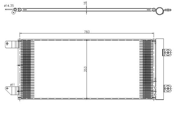 NRF 350452 Condenser, air conditioning
