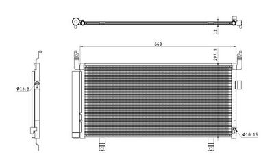 Condenser, air conditioning NRF 350468