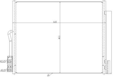 Condenser, air conditioning NRF 350478