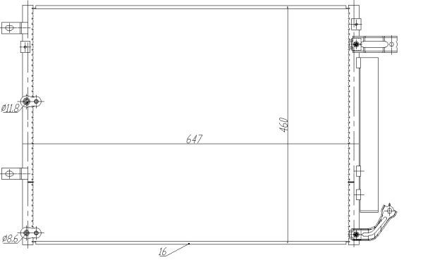 NRF 350485 Condenser, air conditioning