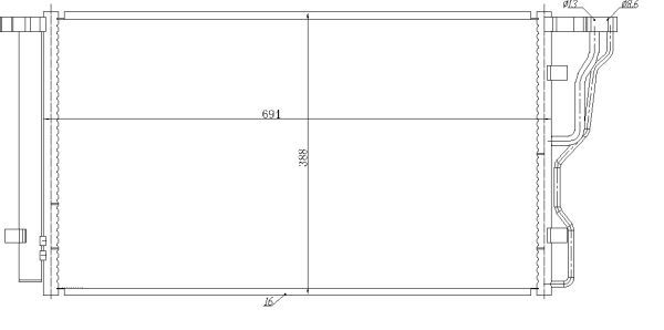 NRF 350486 Condenser, air conditioning