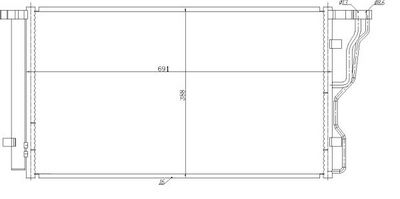 Condenser, air conditioning NRF 350486
