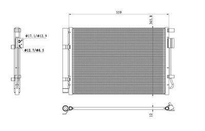 Condenser, air conditioning NRF 350496