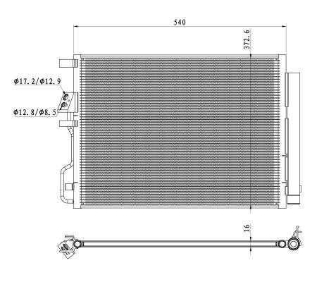 NRF 350501 Condenser, air conditioning