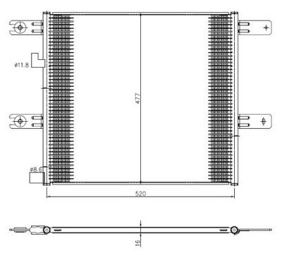 Condenser, air conditioning NRF 350508