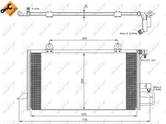 NRF 35247 Condenser, air conditioning