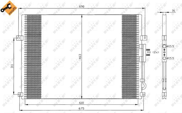 NRF 35275 Condenser, air conditioning