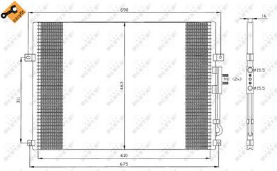 Condenser, air conditioning NRF 35275