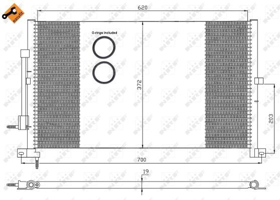 NRF 35365 Condenser, air conditioning