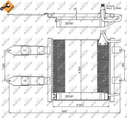 NRF 35367 Condenser, air conditioning