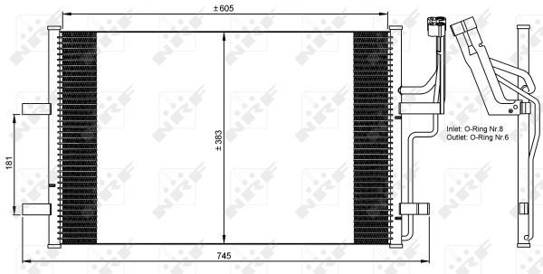 NRF 35507 Condenser, air conditioning