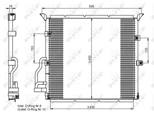 NRF 35586 Condenser, air conditioning