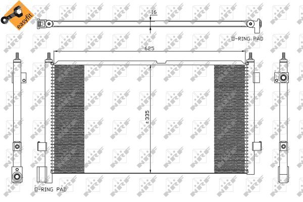 NRF 35591 Condenser, air conditioning
