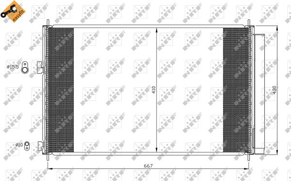 NRF 35641 Condenser, air conditioning