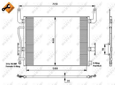 Condenser, air conditioning NRF 35655