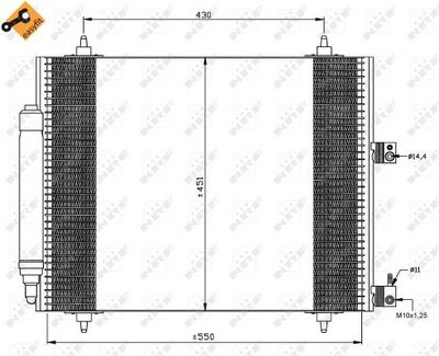 Condenser, air conditioning NRF 35669
