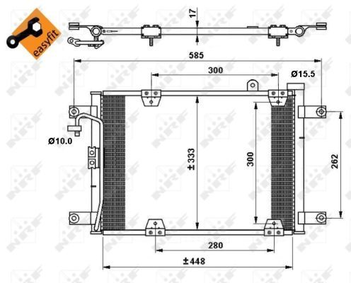 NRF 35768 Condenser, air conditioning