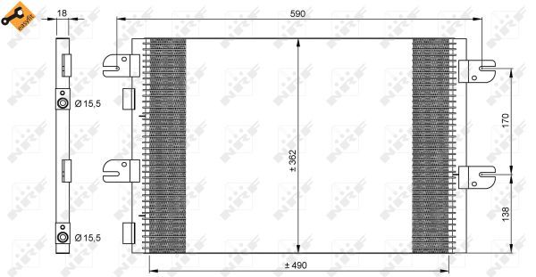 NRF 35792 Condenser, air conditioning