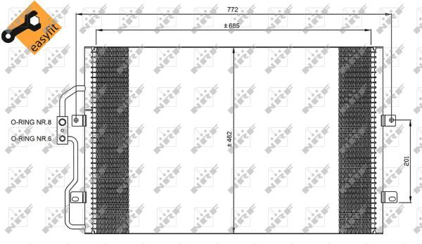 NRF 35802 Condenser, air conditioning