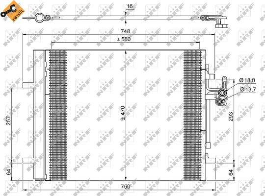 NRF 35884 Condenser, air conditioning