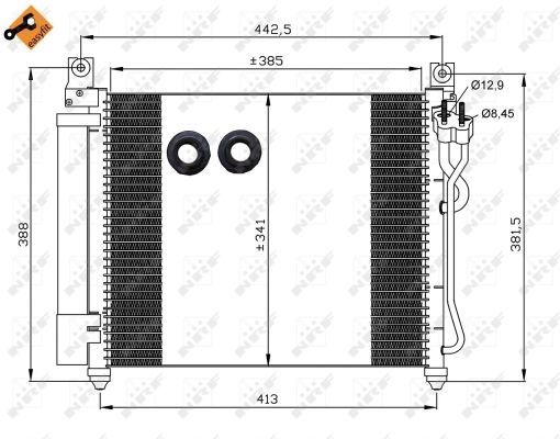 NRF 35888 Condenser, air conditioning