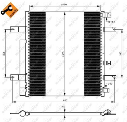 NRF 35925 Condenser, air conditioning