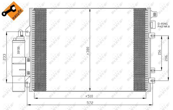 NRF 35967 Condenser, air conditioning